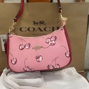 COACH Teri Shoulder Bag With Cherry Print CR290
